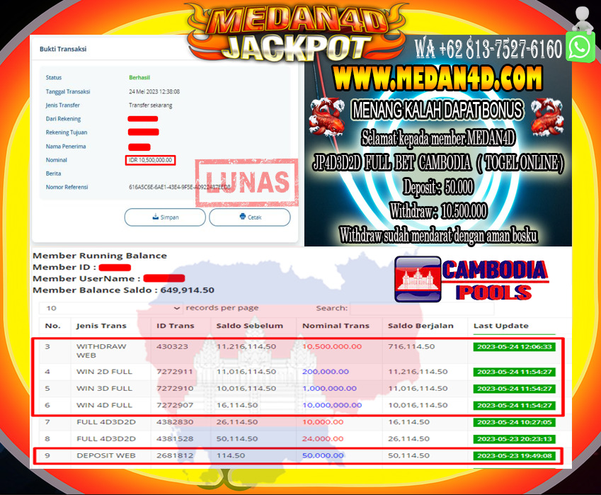 Bukti JP Medan 4D – 24 Mei 2023