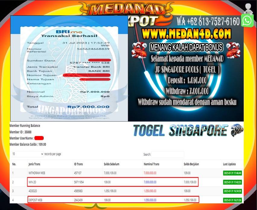 Bukti JP Medan 4D – 30 JULY 2023