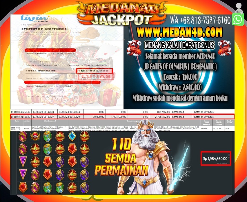 Bukti JP Medan 4D – 13 AGUSTUS 2023