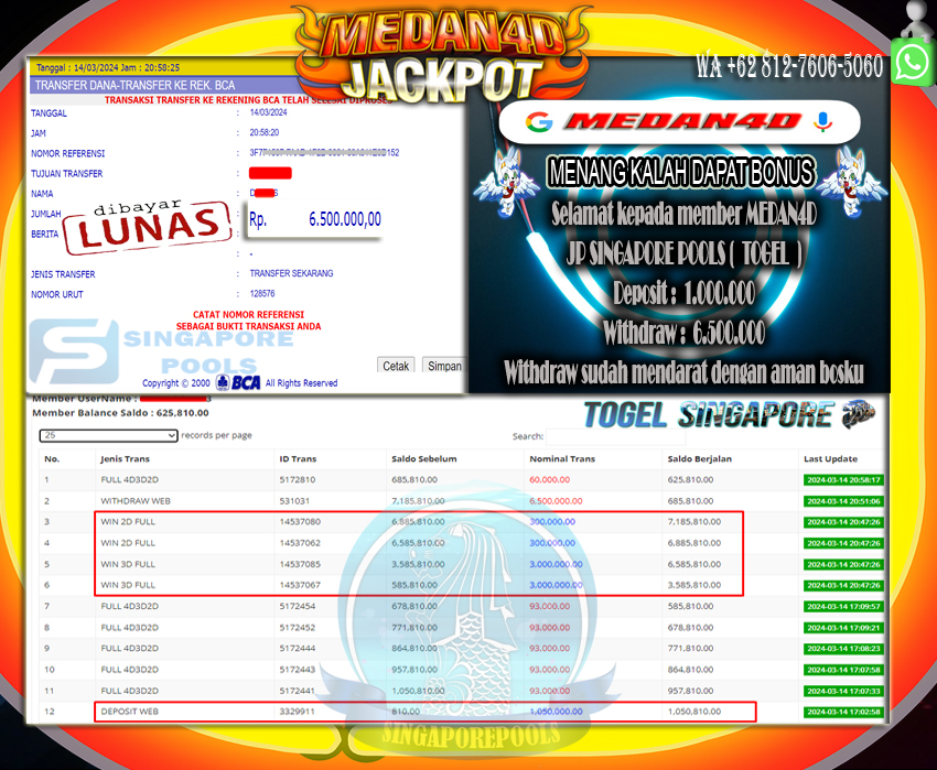 BUKTI JP MEDAN4D – 14 MARET 2024 