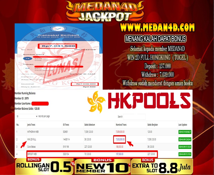 Bukti JP Medan4D – 10 MARET 2024 