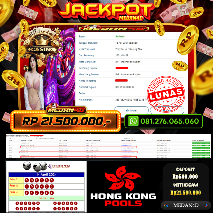 BUKTI JP MEDAN4D – 14 APRIL 2024 