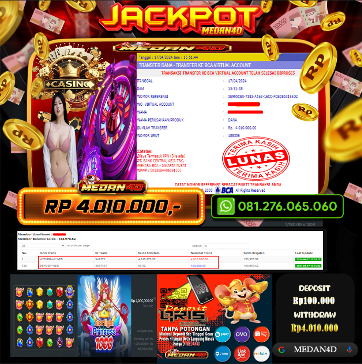 BUKTI JP MEDAN4D – 17 APRIL 2024 