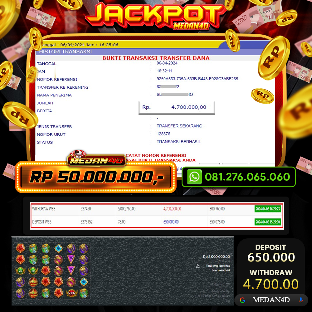 BUKTI JP MEDAN4D – 06 APRIL 2024 