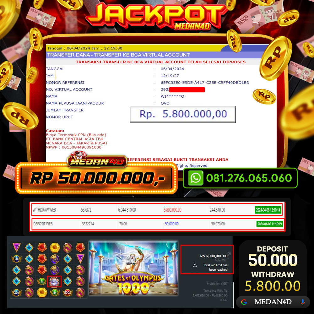 BUKTI JP MEDAN4D – 06 APRIL 2024 