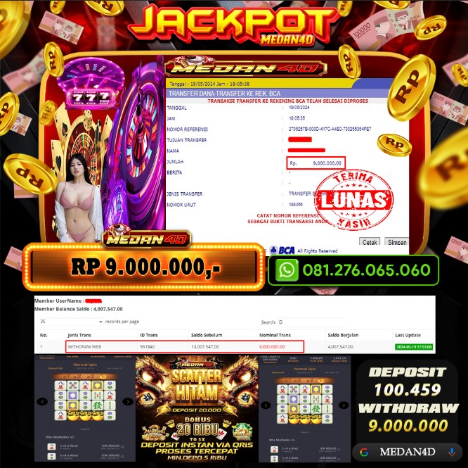 BUKTI JP MEDAN4D – 19 MEI 2024 – MAHJONG WAYS