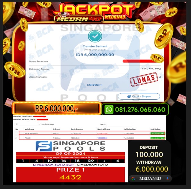 BUKTI JP MEDAN4D – 09 SEPTEMBER 2024 