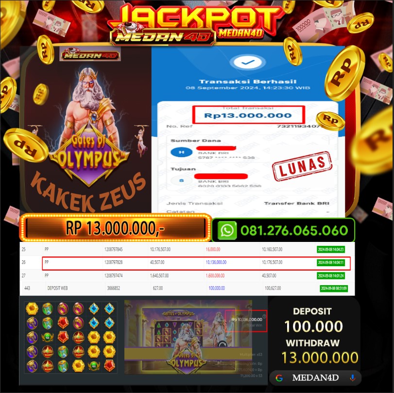 BUKTI JP MEDAN4D – 08 SEPTEMBER 2024 