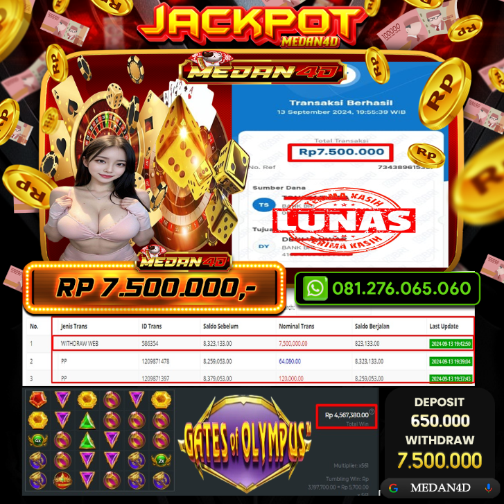 BUKTI JP MEDAN4D – 13 SEPTEMBER 2024 