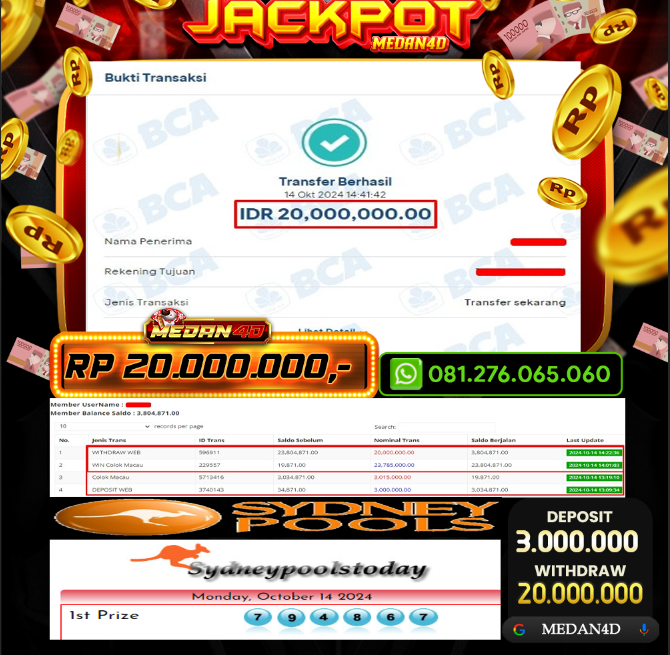 BUKTI JP MEDAN4D – 14 OKTOBER 2024 