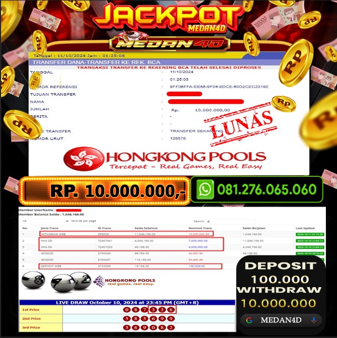 BUKTI JP MEDAN4D – 10 OKTOBER 2024 